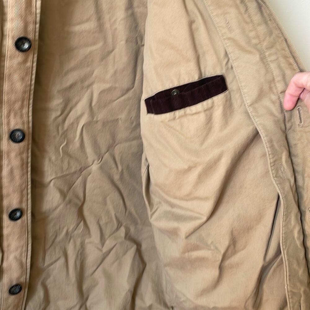 EDDIE BAUER Chore Jacket Long Tan Jacket Size XL - Picture 4 of 6